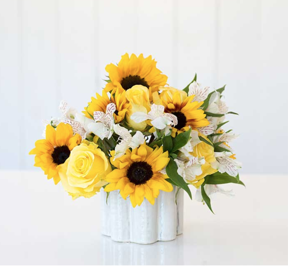 Golden flowers for holiday party