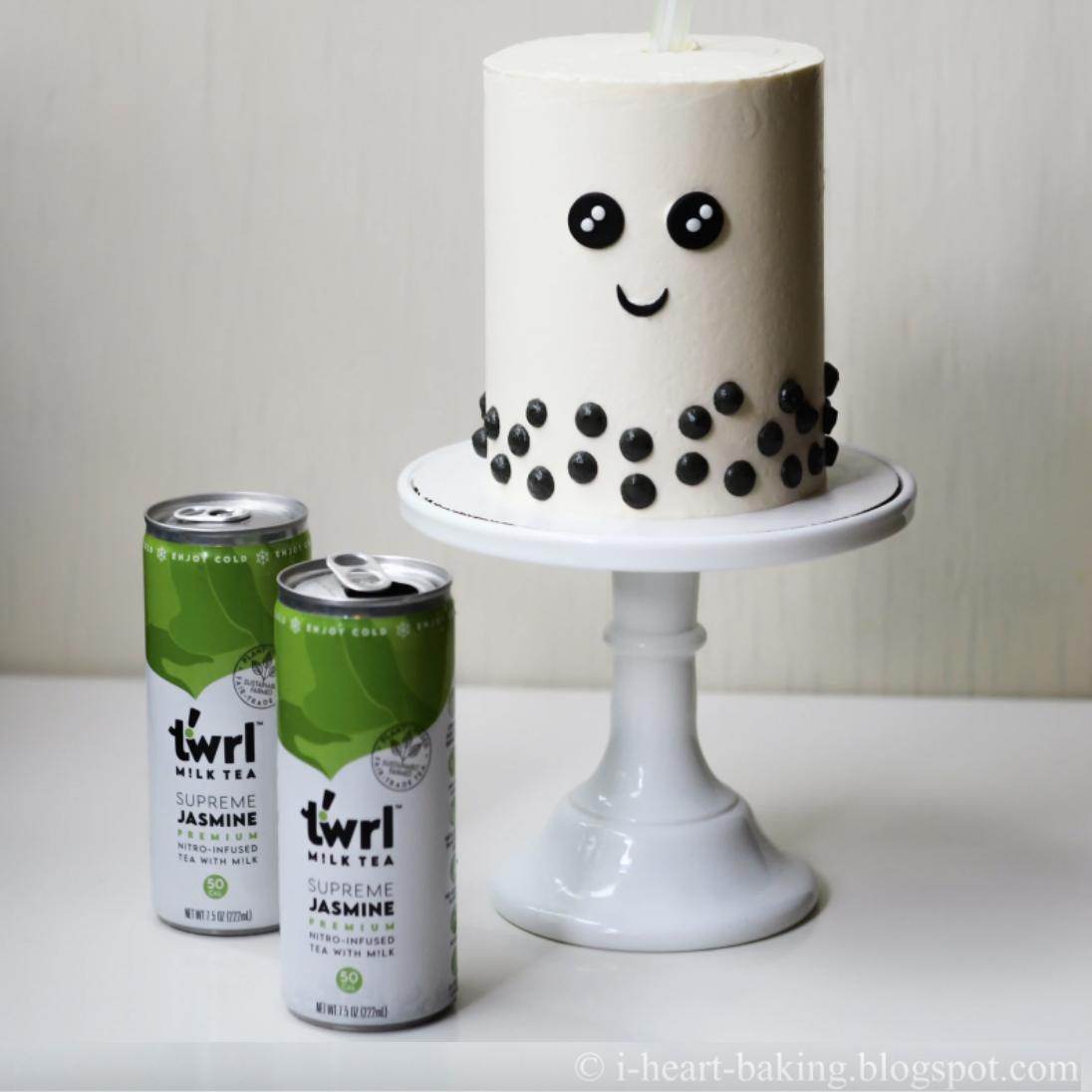 Twrl x iheartbaking Vegan Boba Milk Tea Cake