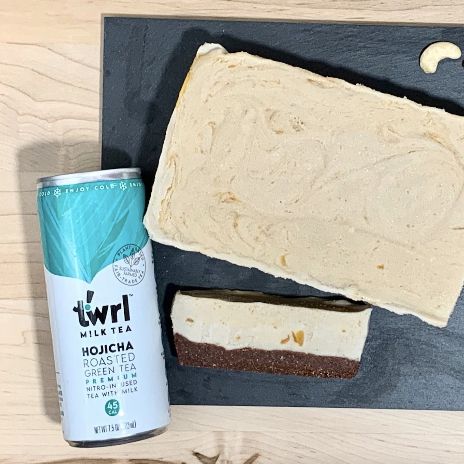 Twrl Milk Tea Hojicha Ice Cream Cake