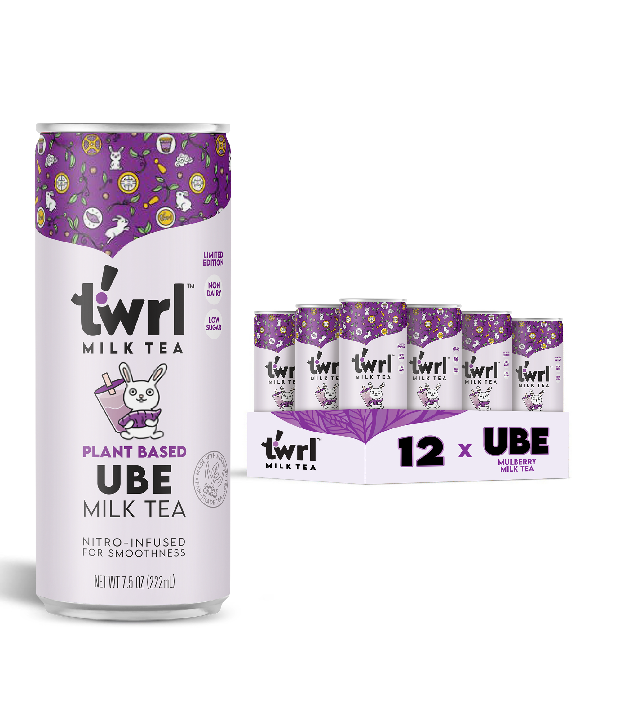 Ube Milk Tea - 12 Pack - Mid Autumn Moon Festival Rabbit Edition
