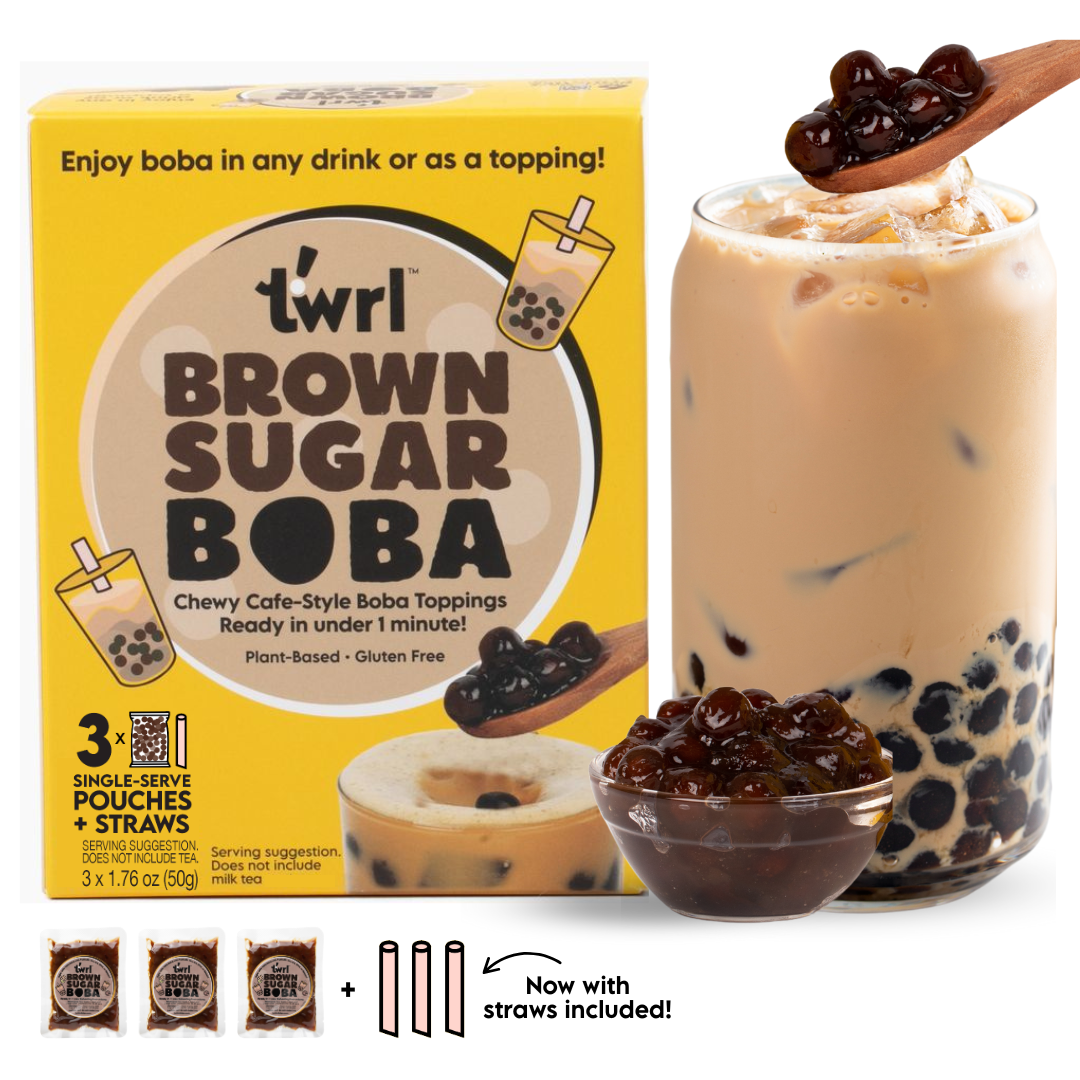 Brown Sugar Boba 3-Pack with Straws