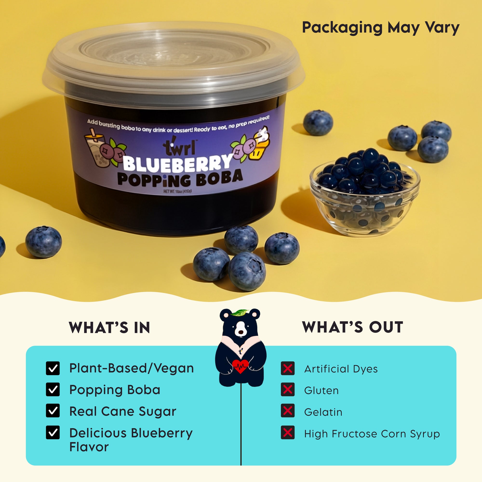 Blueberry Popping Boba 1lb Party Tub