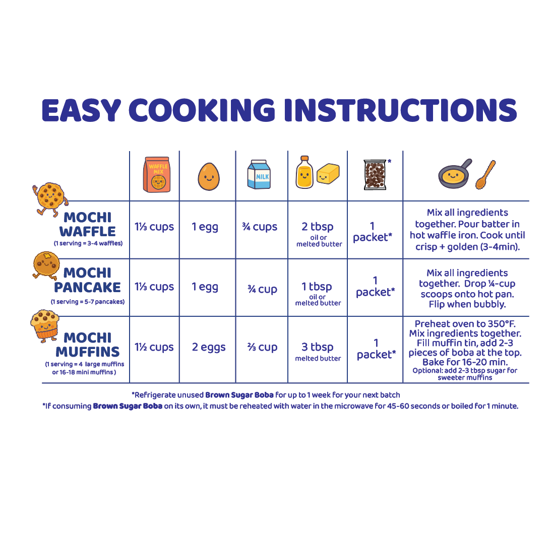 Boba Mochi Waffle & Pancake Mix - Small Batch, Limited Quantities!