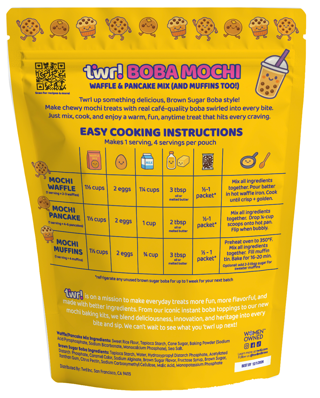 Boba Mochi Waffle & Pancake Mix - Small Batch, Limited Quantities!