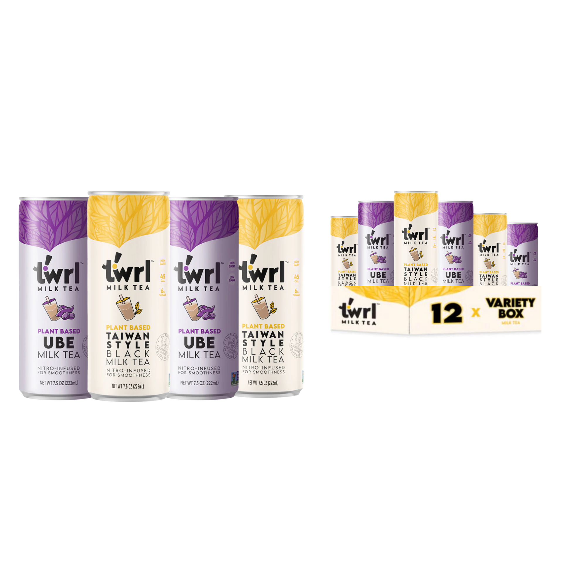 Black Tea Latte + Ube Tea Latte Variety 12-Pack