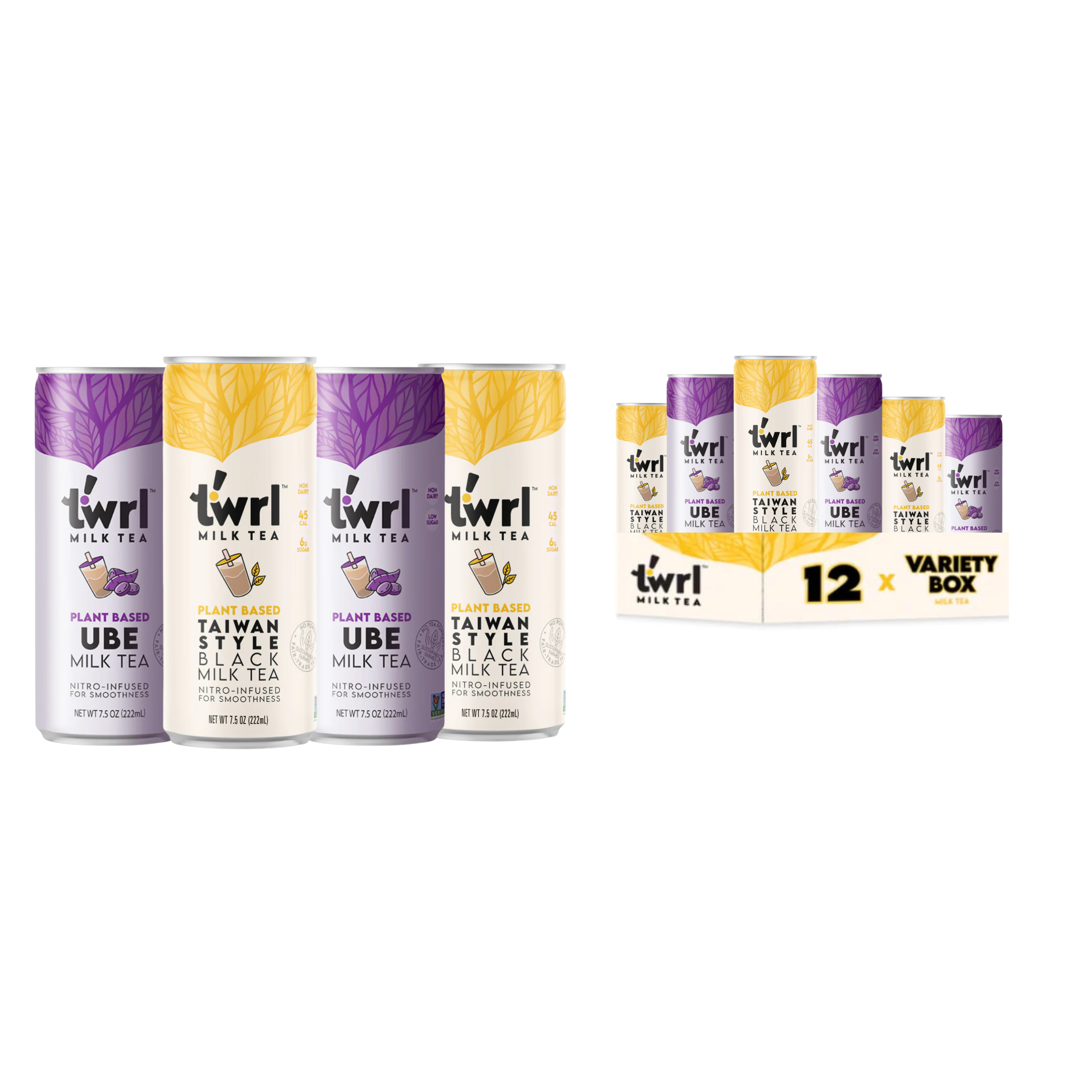 Black Tea Latte + Ube Tea Latte Variety 12-Pack